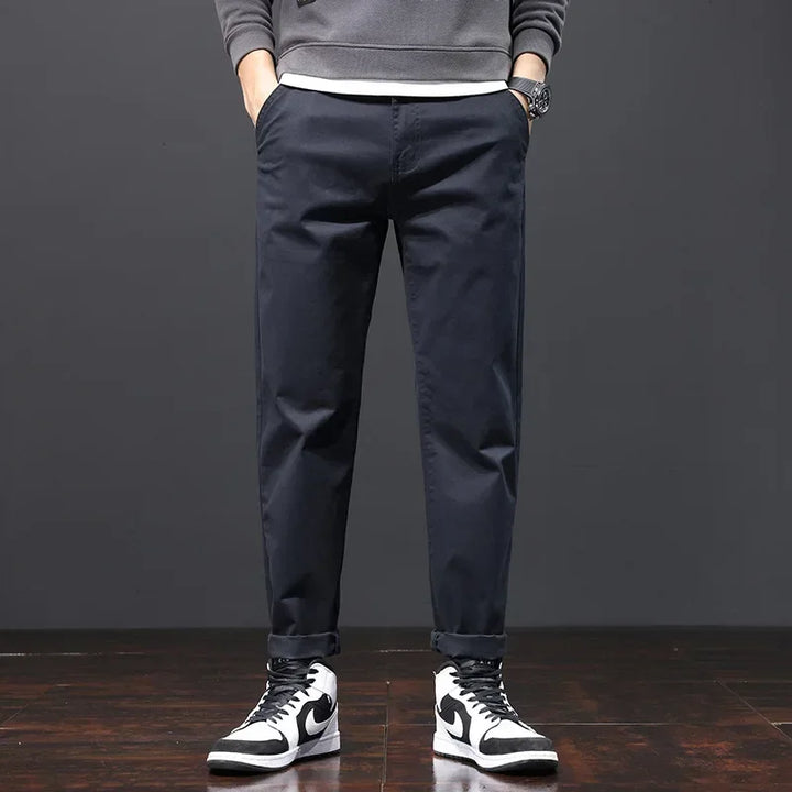 Men's Cotton Chino Pants | Breathable Loose Fit Design | Refined Everyday Essential 6