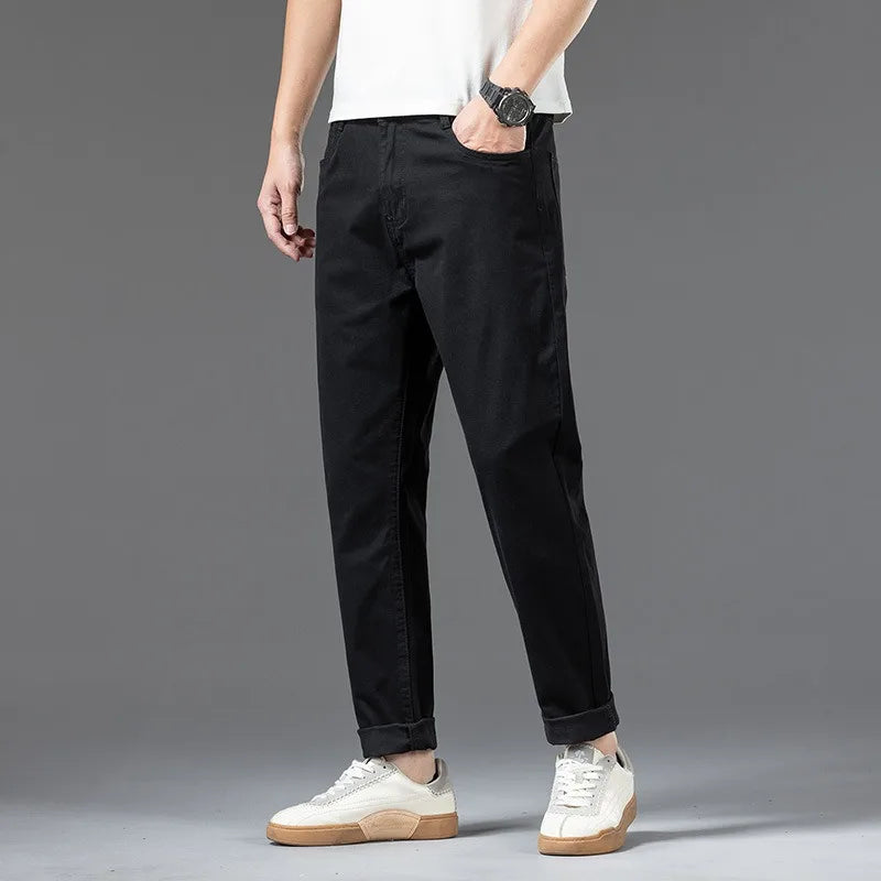 Men's Cotton Chino Pants | Comfortable Loose Fit Casual Trousers | Stylish Everyday Wear 1