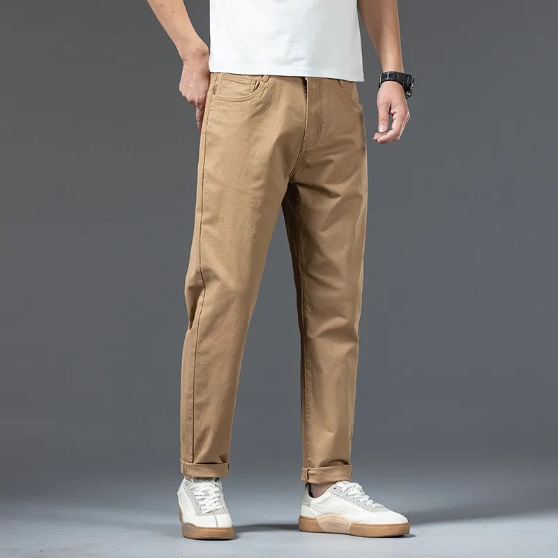 Men's Cotton Chino Pants | Comfortable Loose Fit Casual Trousers | Stylish Everyday Wear 2
