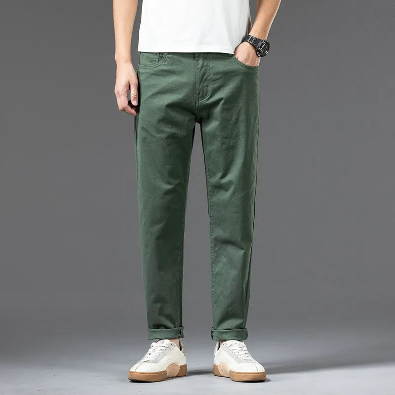 Men's Cotton Chino Pants | Comfortable Loose Fit Casual Trousers | Stylish Everyday Wear 8
