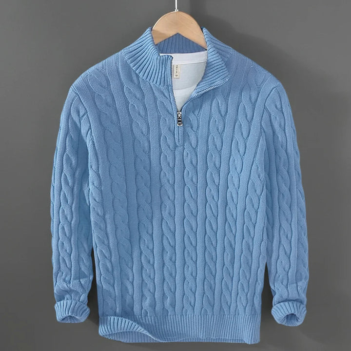 Men's Cotton Knit Half Zip Sweater | Refined Layering Essential 3