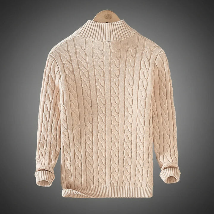 Men's Cotton Knit Half Zip Sweater | Refined Layering Essential 4