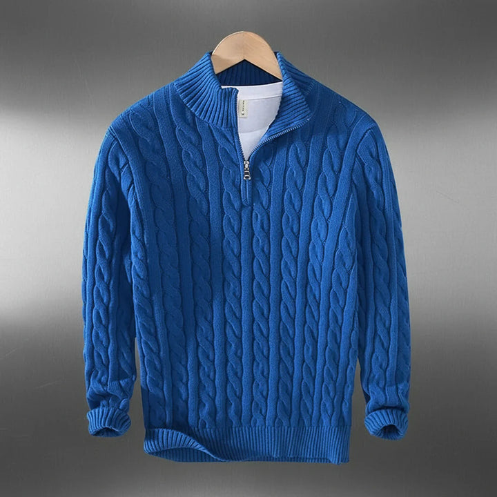 Men's Cotton Knit Half Zip Sweater | Refined Layering Essential 5