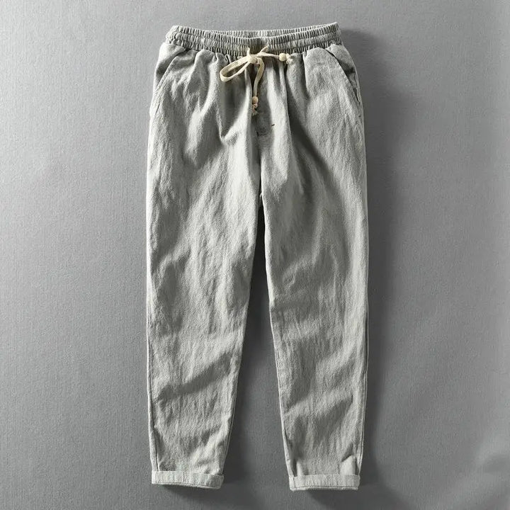 Men's Cotton Linen Casual Pants | Lightweight Breathable Comfort Fit 0