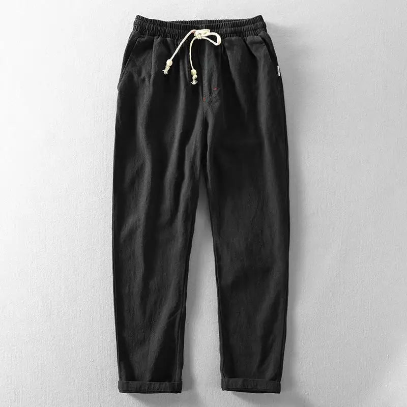 Men's Cotton Linen Casual Pants | Lightweight Breathable Comfort Fit 8