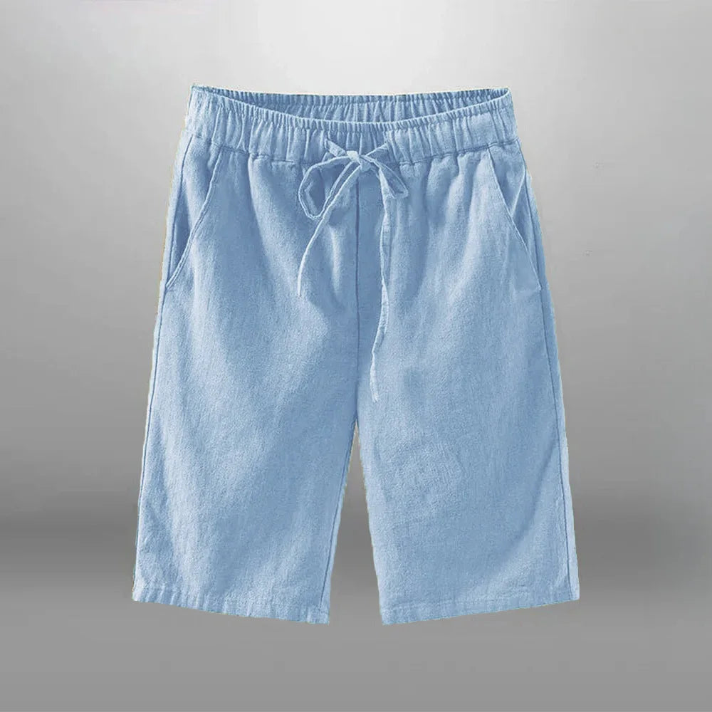 Men's Cotton Linen Casual Shorts | Lightweight Breathable Comfort Fit