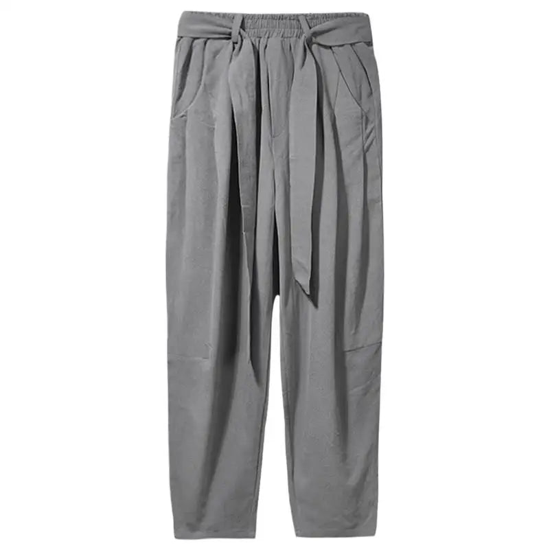 Men's Cotton Linen Harem Jogger Pants | Lightweight Breathable Comfort Fit