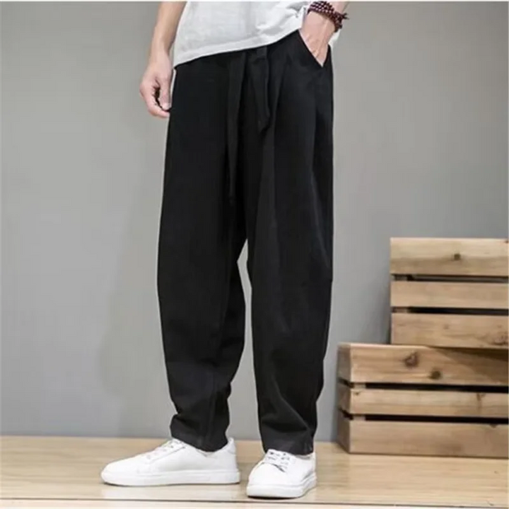 Men's Cotton Linen Harem Jogger Pants | Lightweight Breathable Comfort Fit