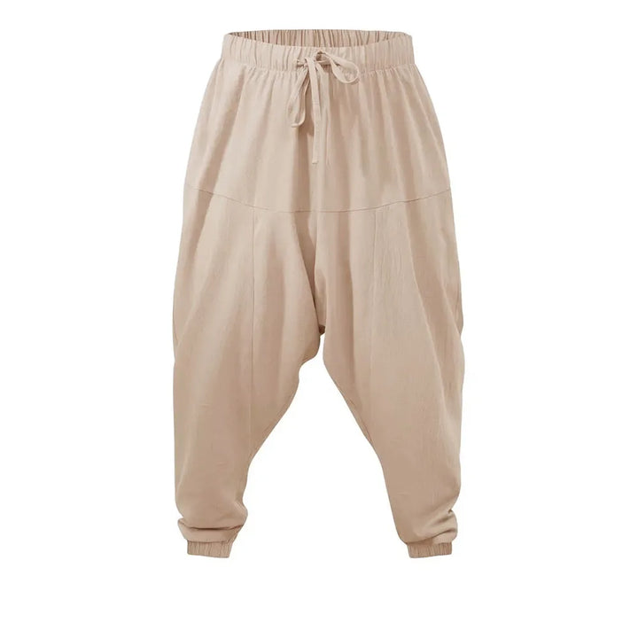 Men's Cotton Linen Harem Pants | Lightweight Breathable Comfort Fit |