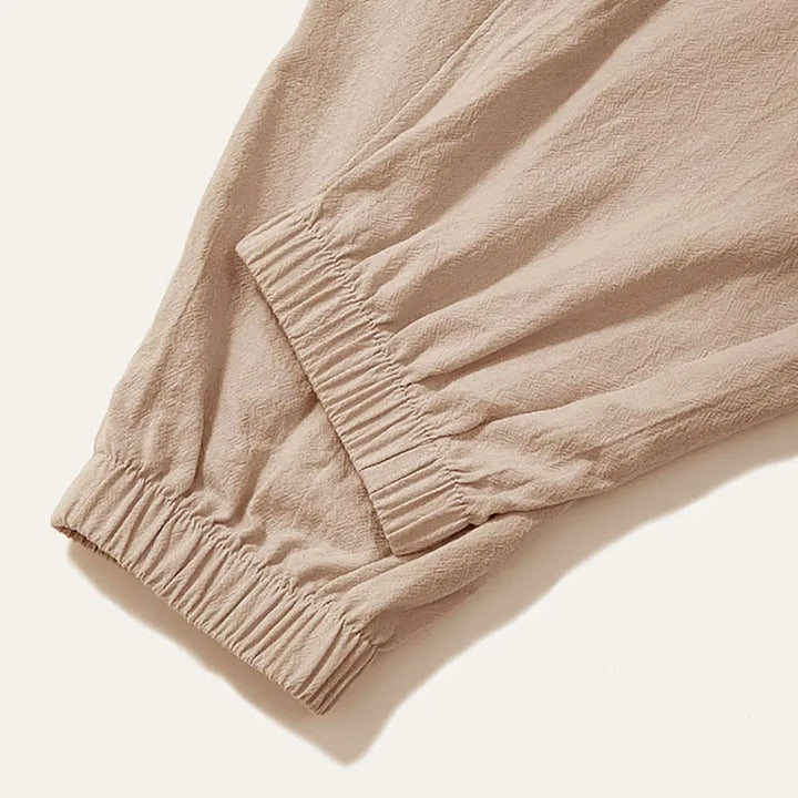 Men's Cotton Linen Harem Pants | Lightweight Breathable Comfort Fit |