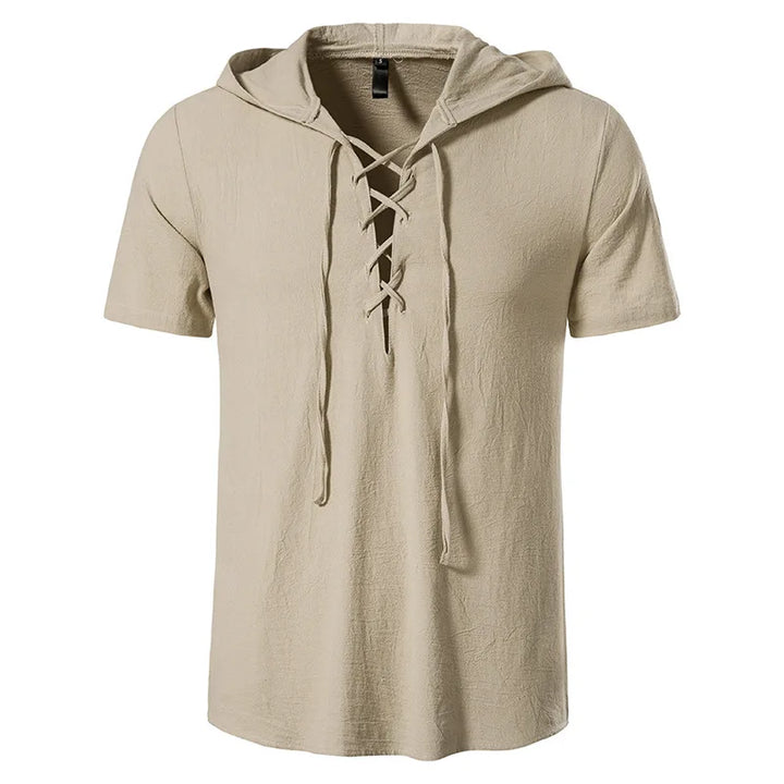 Men's Cotton Linen Hooded Shirt | Lightweight Casual Summer Essential 1