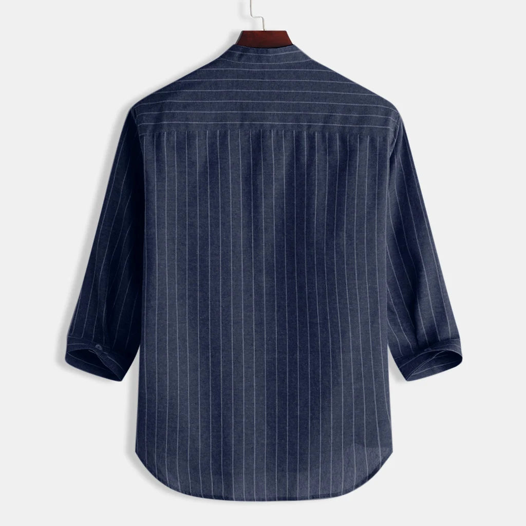 Men's Cotton Linen Long Sleeve Shirt | Lightweight Breathable Summer Essential 5