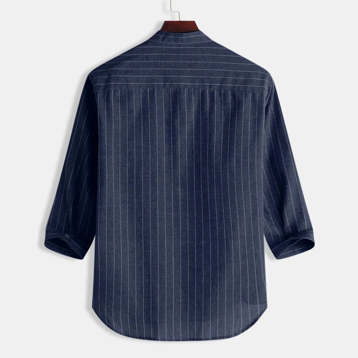 Men's Cotton Linen Long Sleeve Shirt | Lightweight Breathable Summer Essential 5