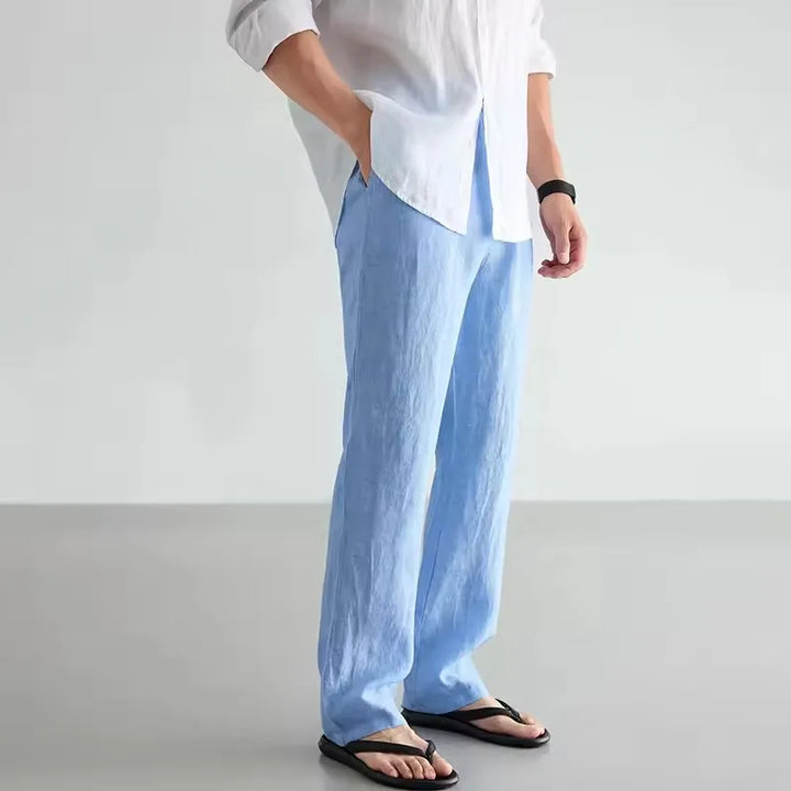 Men's Cotton Linen Running Pants | Lightweight Breathable Performance Fit