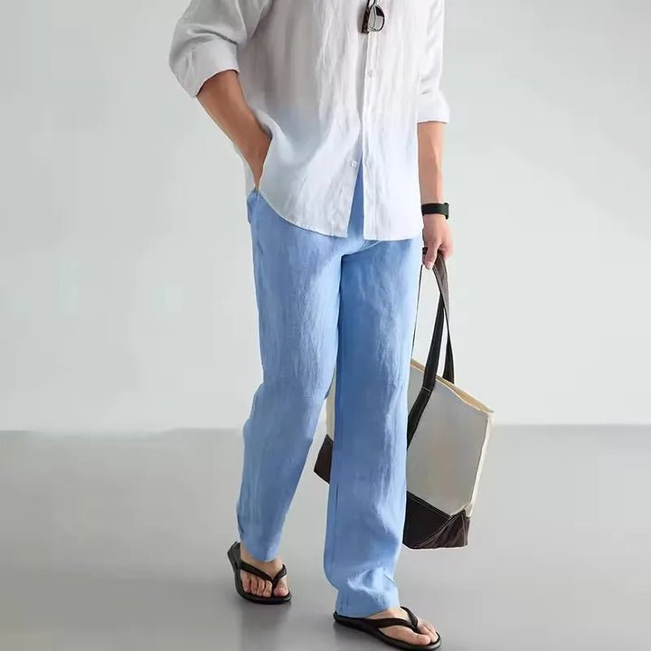 Men's Cotton Linen Running Pants | Lightweight Breathable Performance Fit