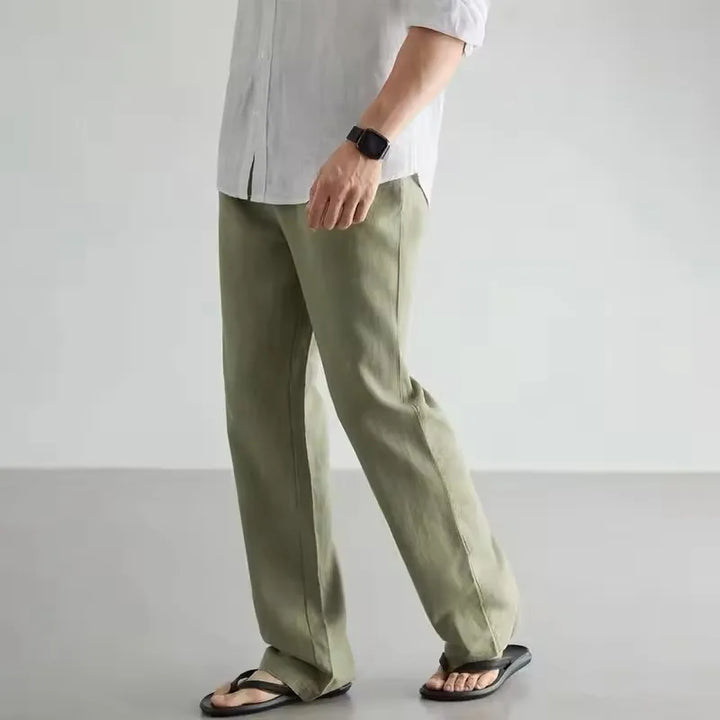 Men's Cotton Linen Running Pants | Lightweight Breathable Performance Fit