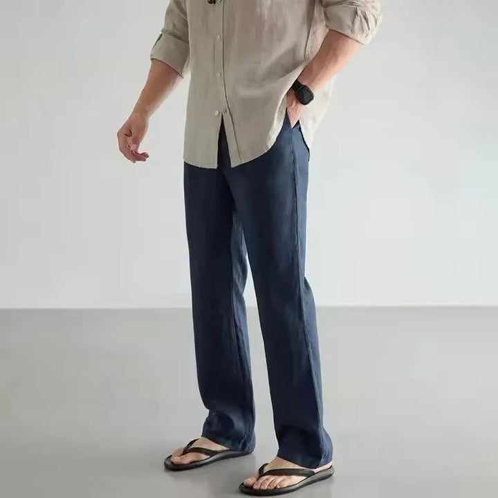 Men's Cotton Linen Running Pants | Lightweight Breathable Performance Fit