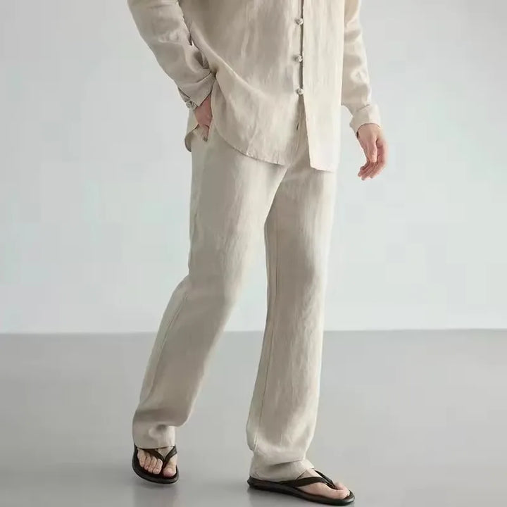 Men's Cotton Linen Running Pants | Lightweight Breathable Performance Fit