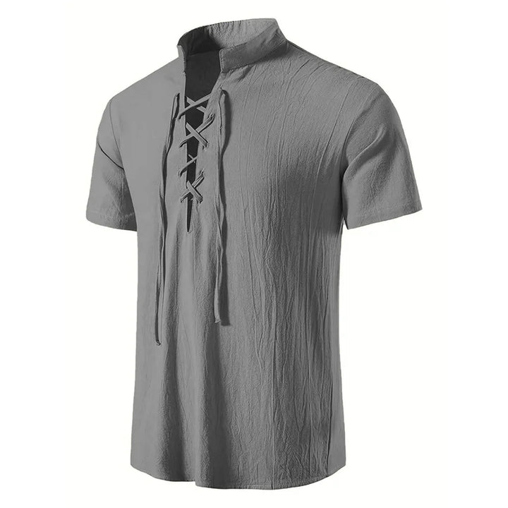 Men's Cotton Linen Short Sleeve Shirt | Lightweight Breathable Everyday Essential 2