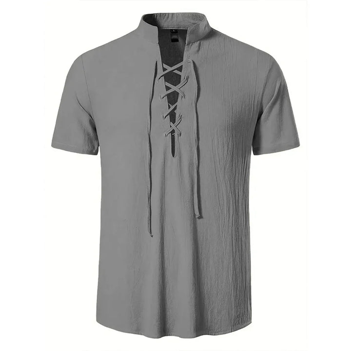 Men's Cotton Linen Short Sleeve Shirt | Lightweight Breathable Everyday Essential 7