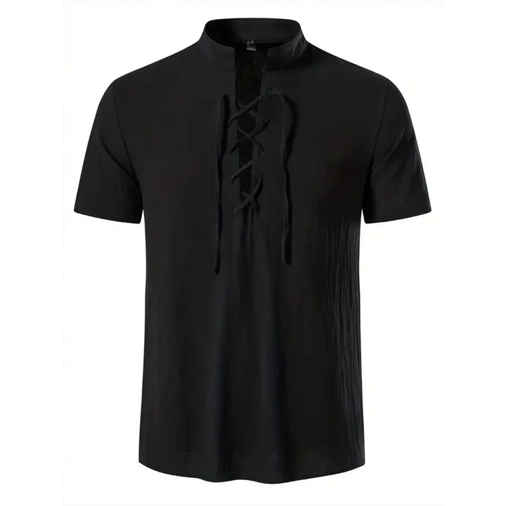 Men's Cotton Linen Short Sleeve Shirt | Lightweight Breathable Everyday Essential 9