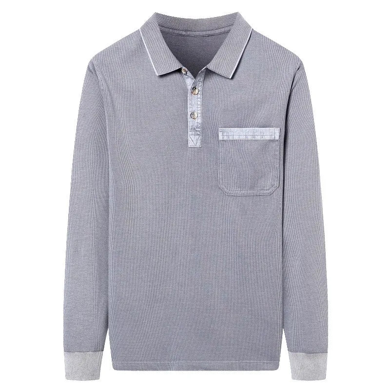 Men's Cotton Long Sleeve Polo Shirt | Premium Breathable Comfort Design 4