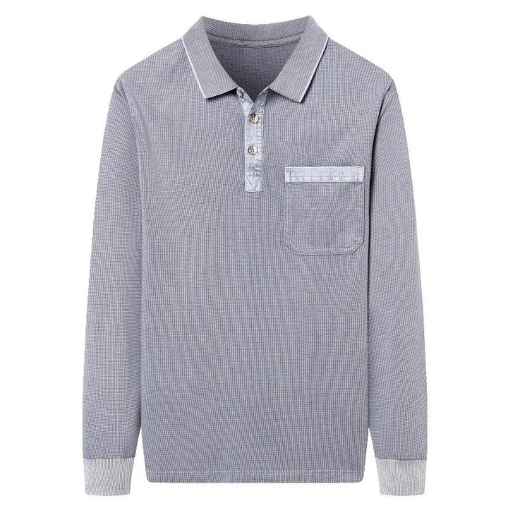 Men's Cotton Long Sleeve Polo Shirt | Premium Breathable Comfort Design 4