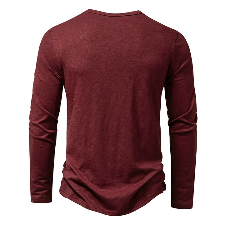 Men's Cotton Long Sleeve T-Shirt | Casual Autumn Comfort Fit 1