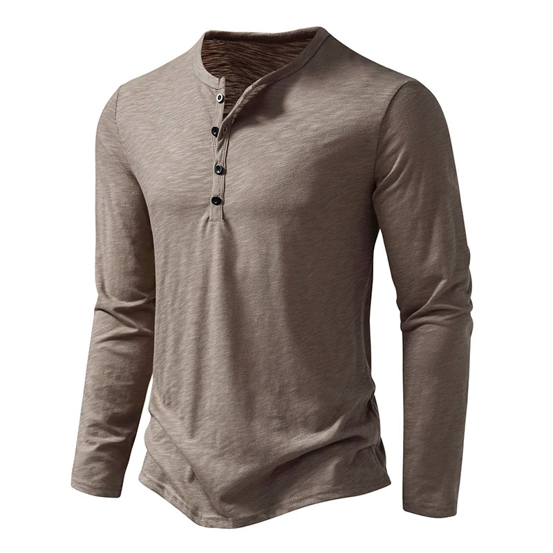 Men's Cotton Long Sleeve T-Shirt | Casual Autumn Comfort Fit 3