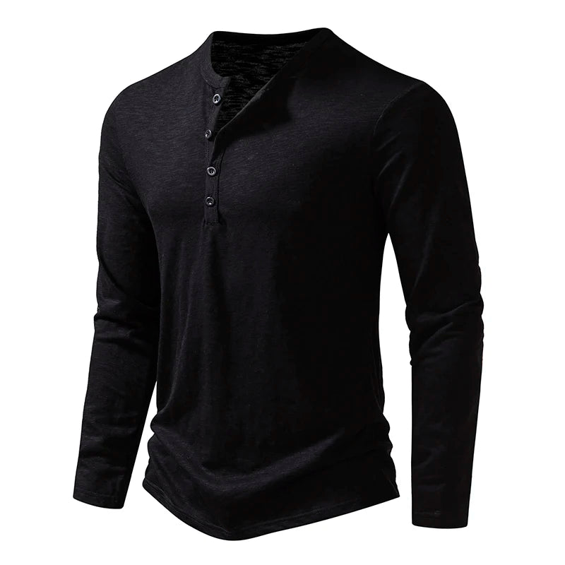 Men's Cotton Long Sleeve T-Shirt | Casual Autumn Comfort Fit 5