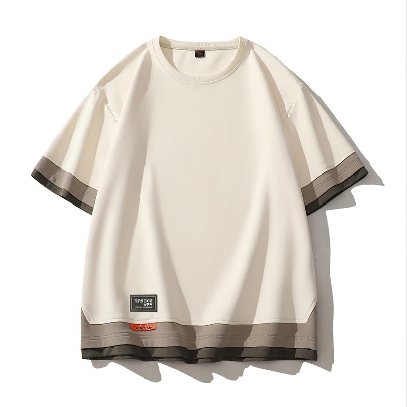 Men's oversized cotton T-shirt with drop-shoulder fit