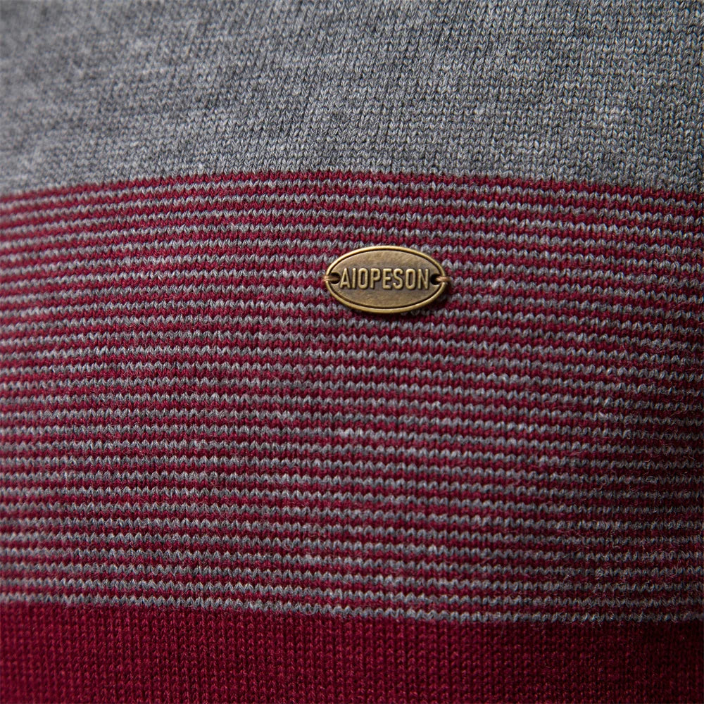 Men's Cotton Quarter Zip Sweater | Tailored Warmth for Autumn Style
