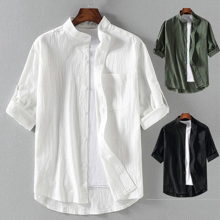 Men's Cotton Short-Sleeved Shirt | Stylish Breathable Summer Essential 0