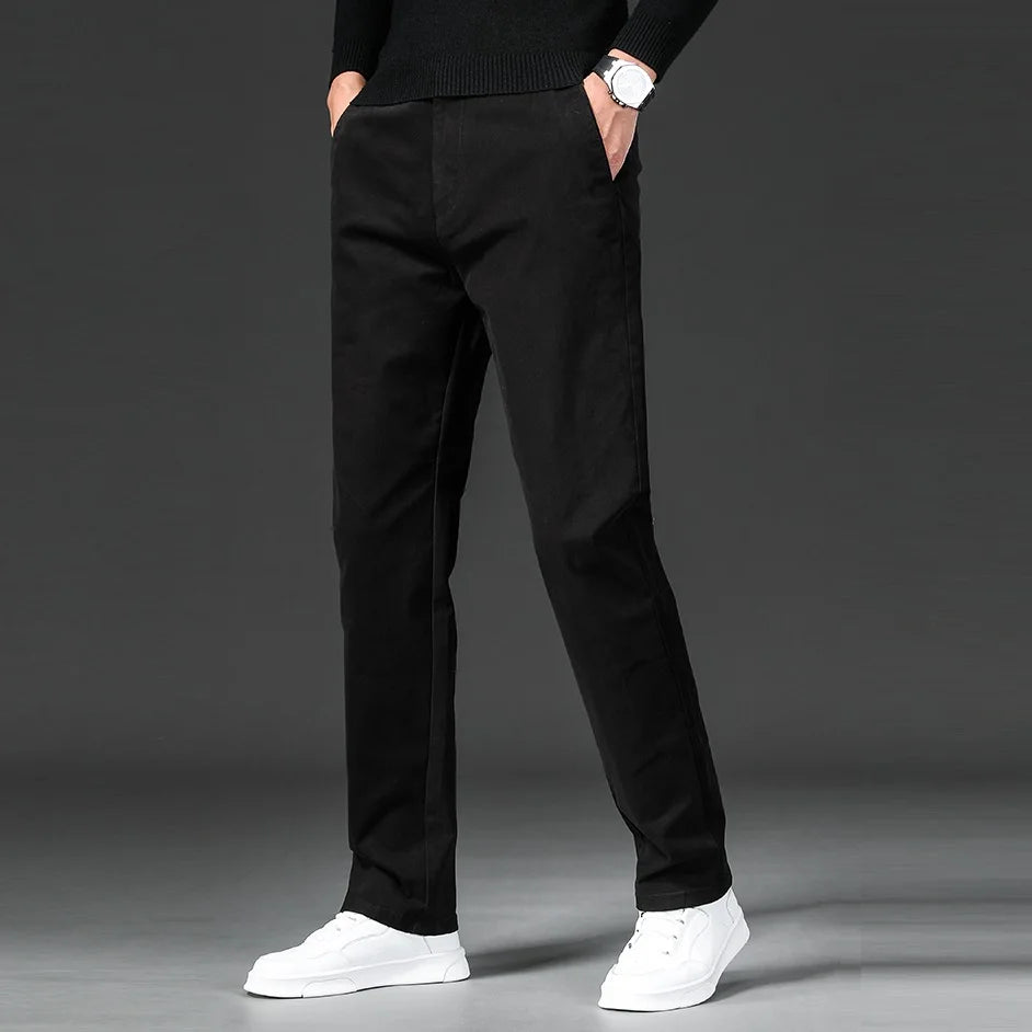 Men's Cotton Stretch Chino Trousers | Tailored Versatile Everyday Style 4