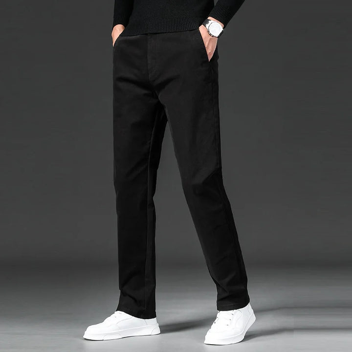 Men's Cotton Stretch Chino Trousers | Tailored Versatile Everyday Style 4