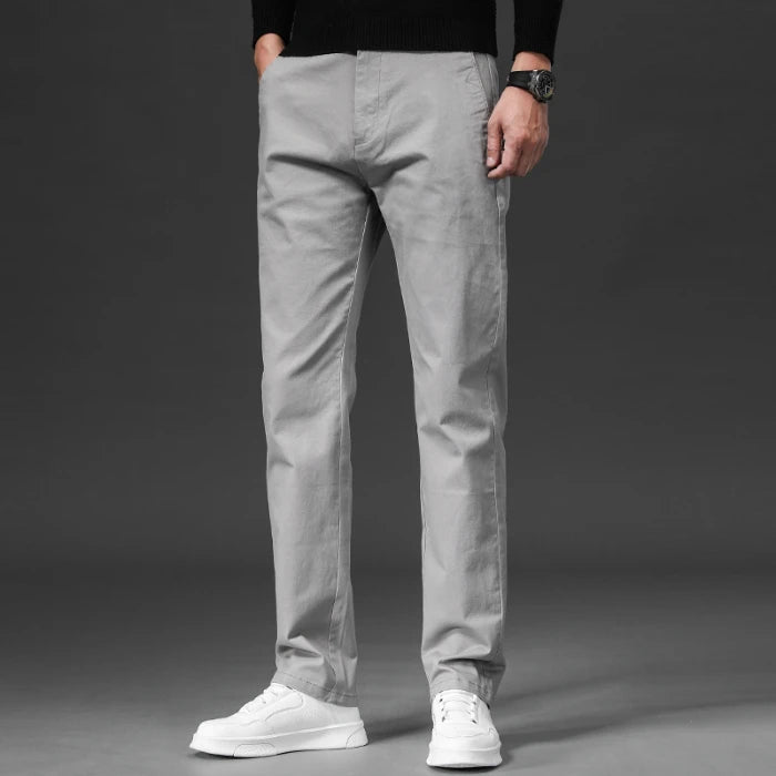 Men's Cotton Stretch Chino Trousers | Tailored Versatile Everyday Style 7