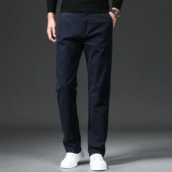 Men's Cotton Stretch Chino Trousers | Tailored Versatile Everyday Style 8
