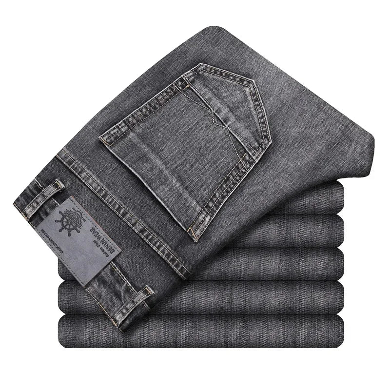 Men's Cotton Stretch Denim Jeans | Lightweight Tailored Summer Fit 3