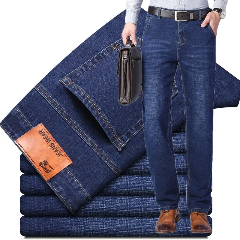 Men's Cotton Stretch Denim Jeans | Lightweight Tailored Summer Fit 7