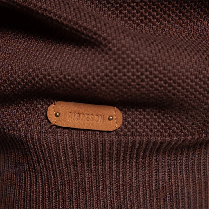 Men's Cotton Striped Half Zip Sweater | Modern Autumn Layering Essential