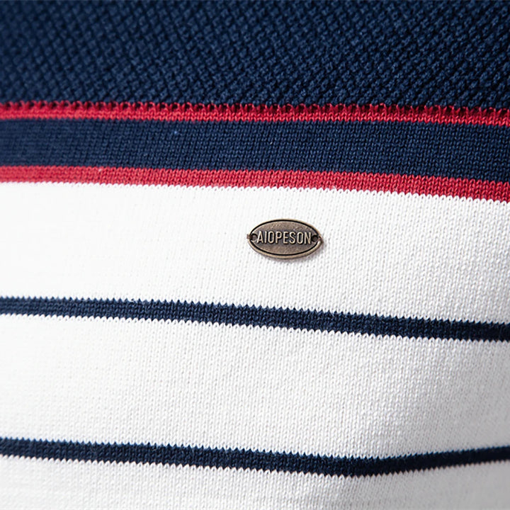Men's Cotton Striped Pullover Sweater | Stylish Autumn Essential Fit 4