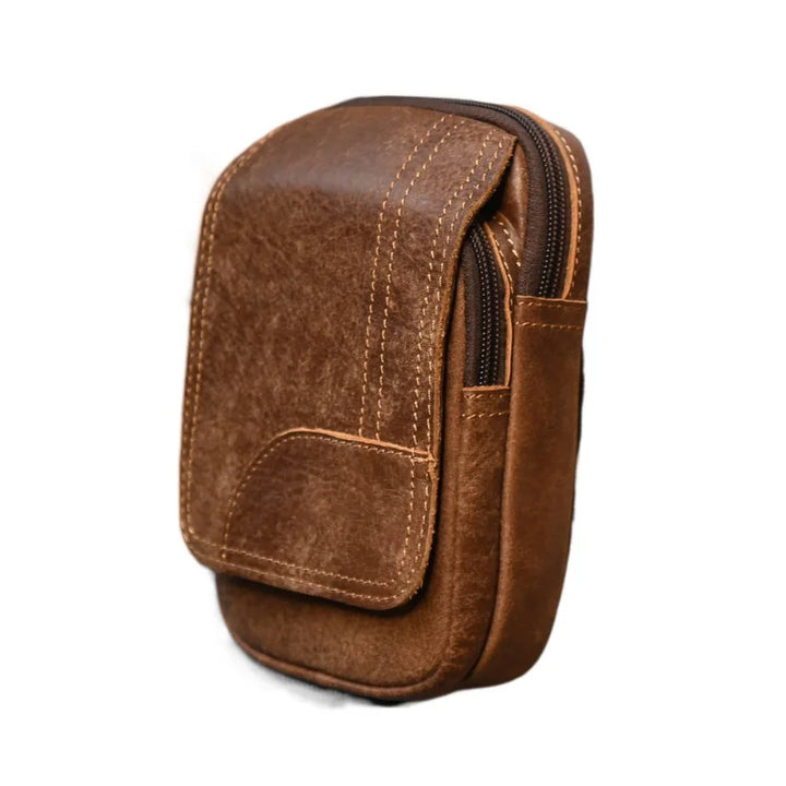 Men's Cow Leather Waist Bag | Durable Outdoor Sports Essential 5