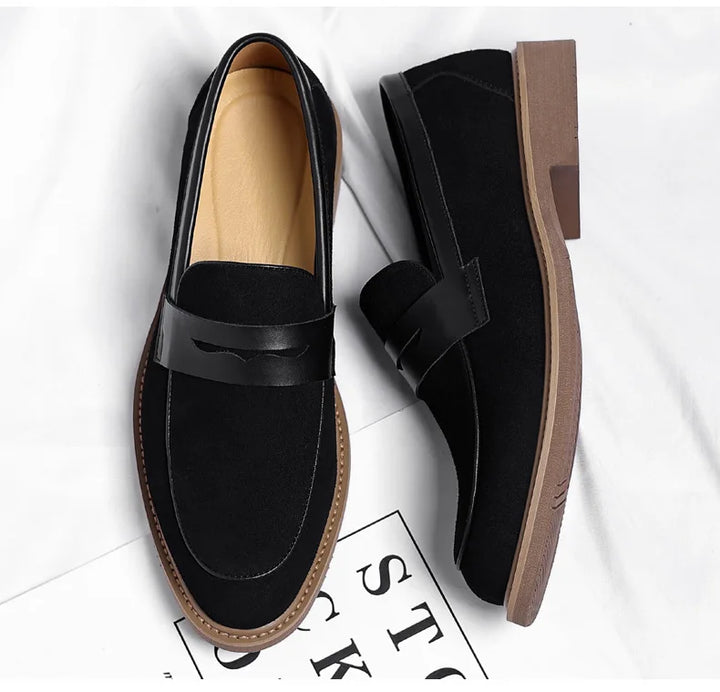 Men's Cow Suede Loafers | Refined Business Casual Style 2