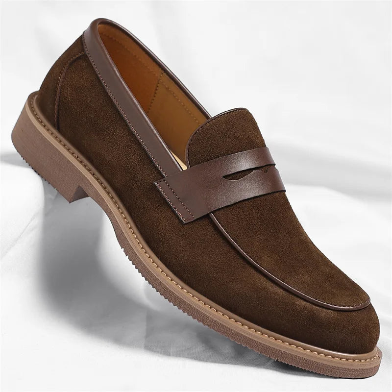 Men's Cow Suede Loafers | Refined Business Casual Style 3