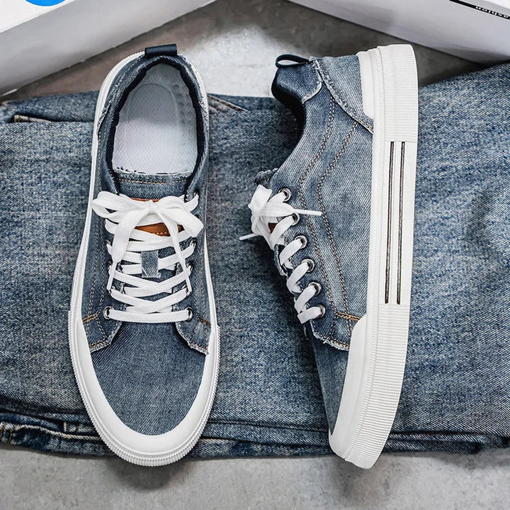 Men's Denim Low-Top Sneakers | Stylish All-Day Comfort Fit 3