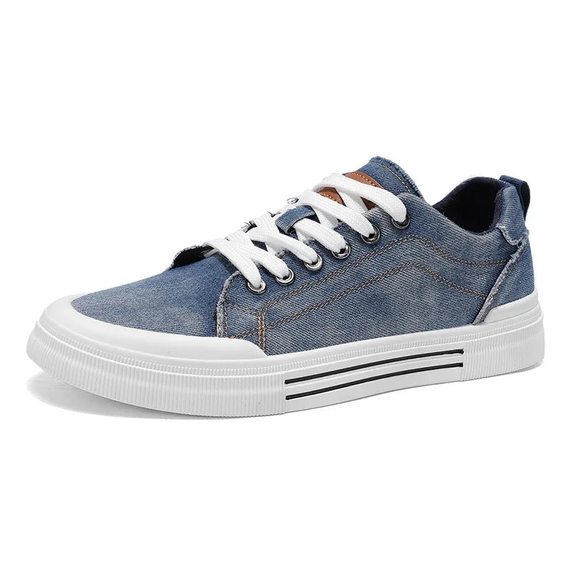 Men's Denim Low-Top Sneakers | Stylish All-Day Comfort Fit 4