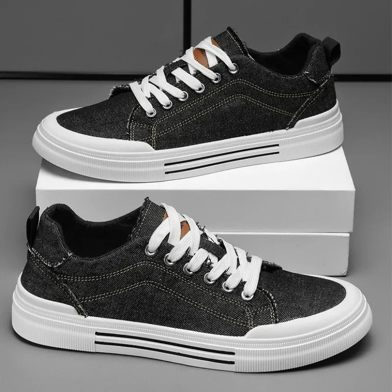 Men's Denim Low-Top Sneakers | Stylish All-Day Comfort Fit 6