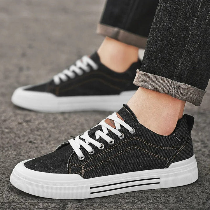Men's Denim Low-Top Sneakers | Stylish All-Day Comfort Fit 7