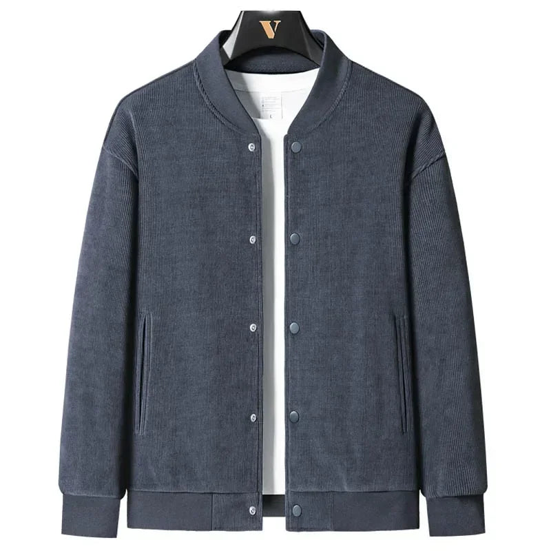Men's Denim Varsity Jacket | Structured Winter Casual Essential 3