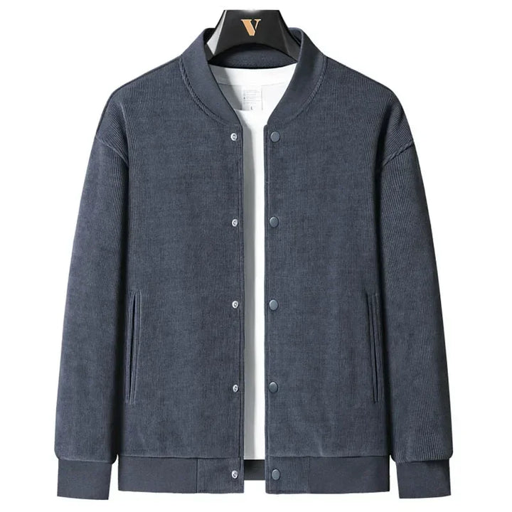 Men's Denim Varsity Jacket | Structured Winter Casual Essential 3